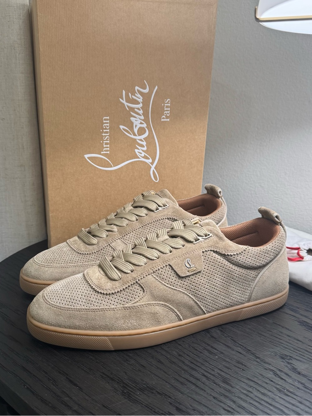 Christian Louboutin Tutti Rui Sneakers Suede Saharienne Tan